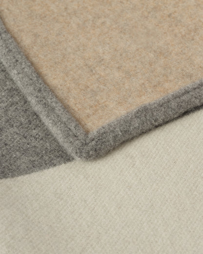 Johnstons of Elgin 100% Cashmere Art Geometric Blanket in Contemporary Neutral, Grey & Beige TA000683RU7763ONE
