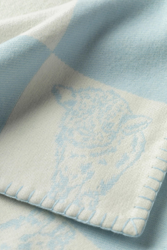 Johnstons of Elgin Merino Wool Baby Blanket in blue  TB000515AU6600ONE