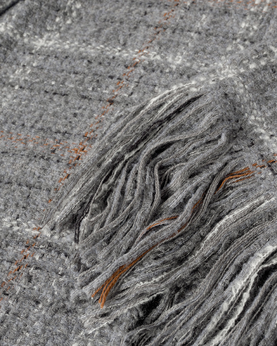 Johnstons of Elgin AW25 Woven Accessories  Grey Texture Cape Details TB000748RU7663ONE