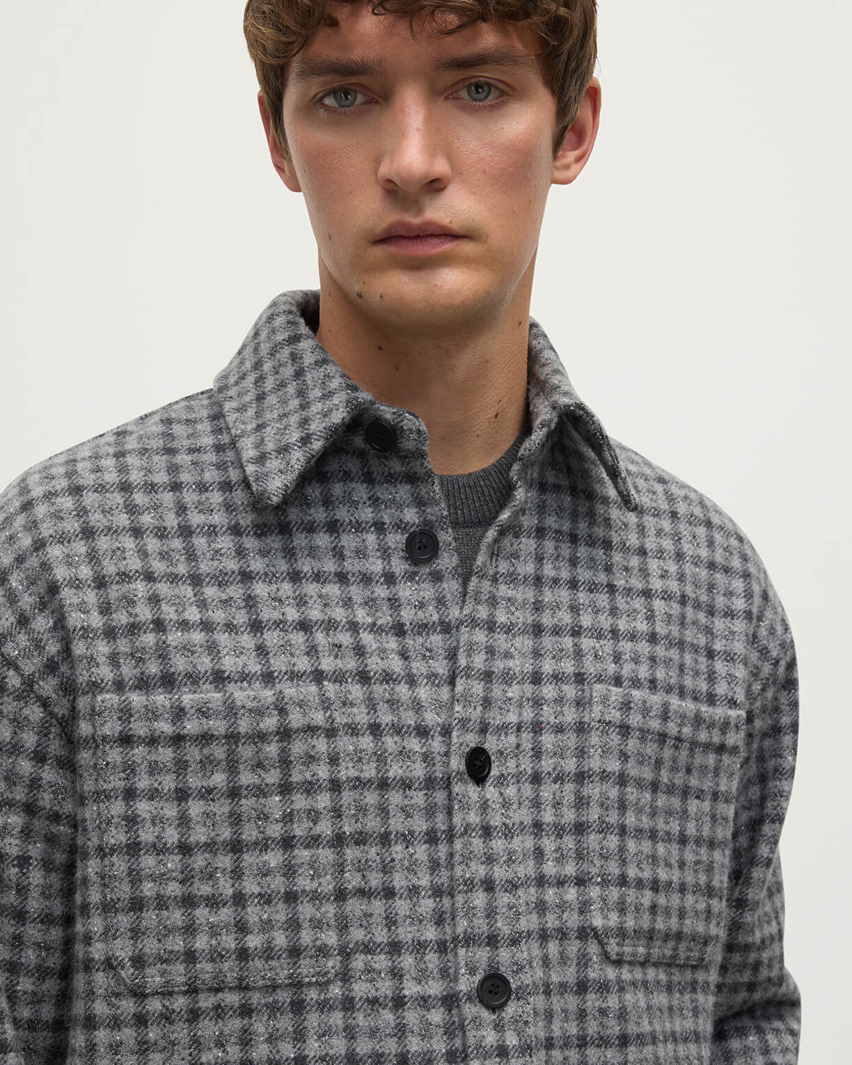 Grey Classic Gunclub Cashmere Overshirt | Men's Tailoring
