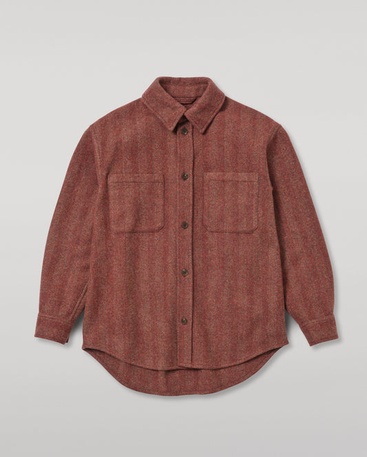 JOHNSTONS OF ELGIN MENS ATHOLL CASHMERE WOOL OVERSHIRT 50% CASHMERE, 50% WOOL TB000843RU7859