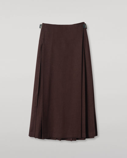 JOHNSTONS OF ELGIN LE KILT LONG BROWN KILT TB000844RU7751