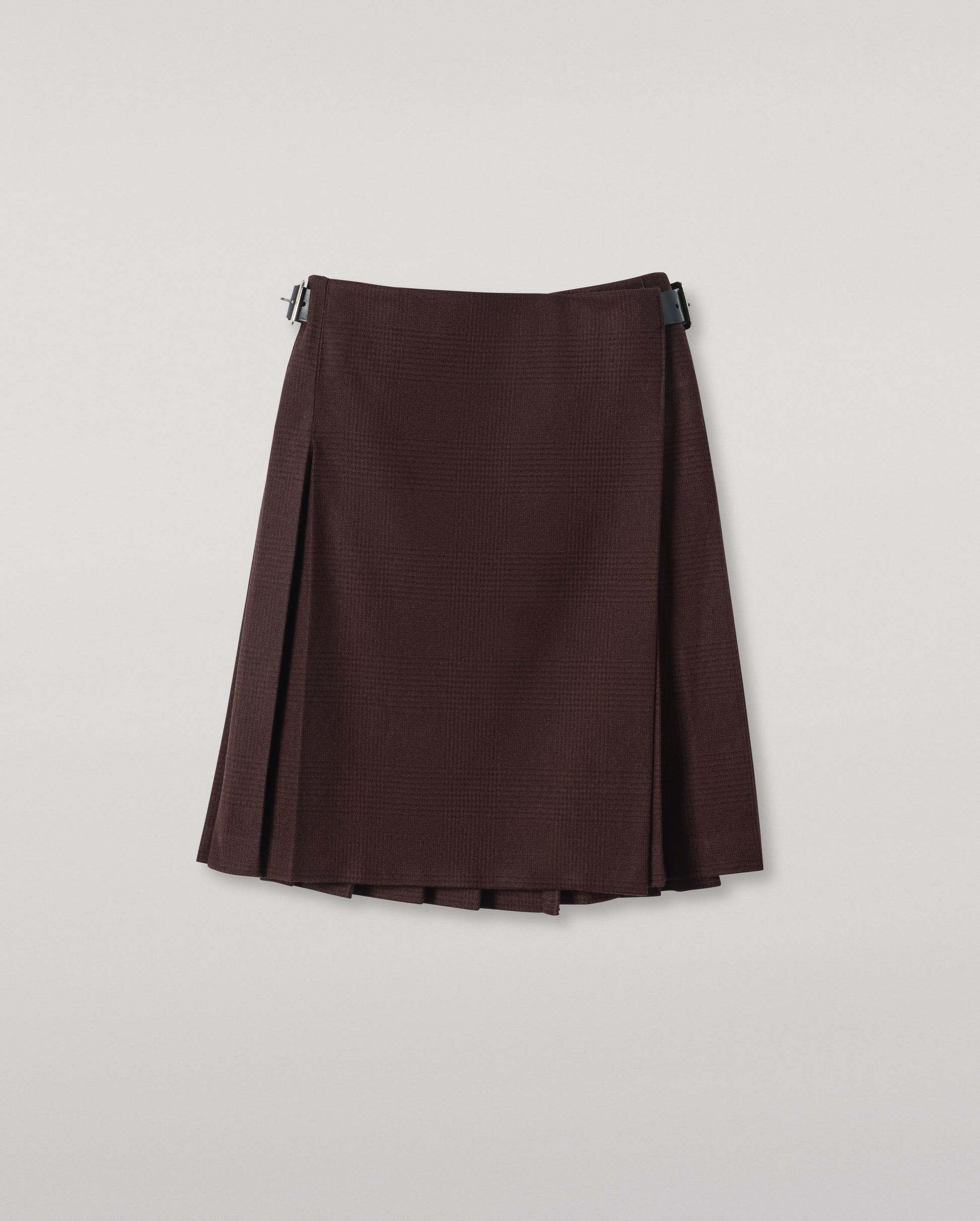 JOHNSTONS OF ELGIN LE KILT SHORT KILT IN BROWN TB000845RU7751