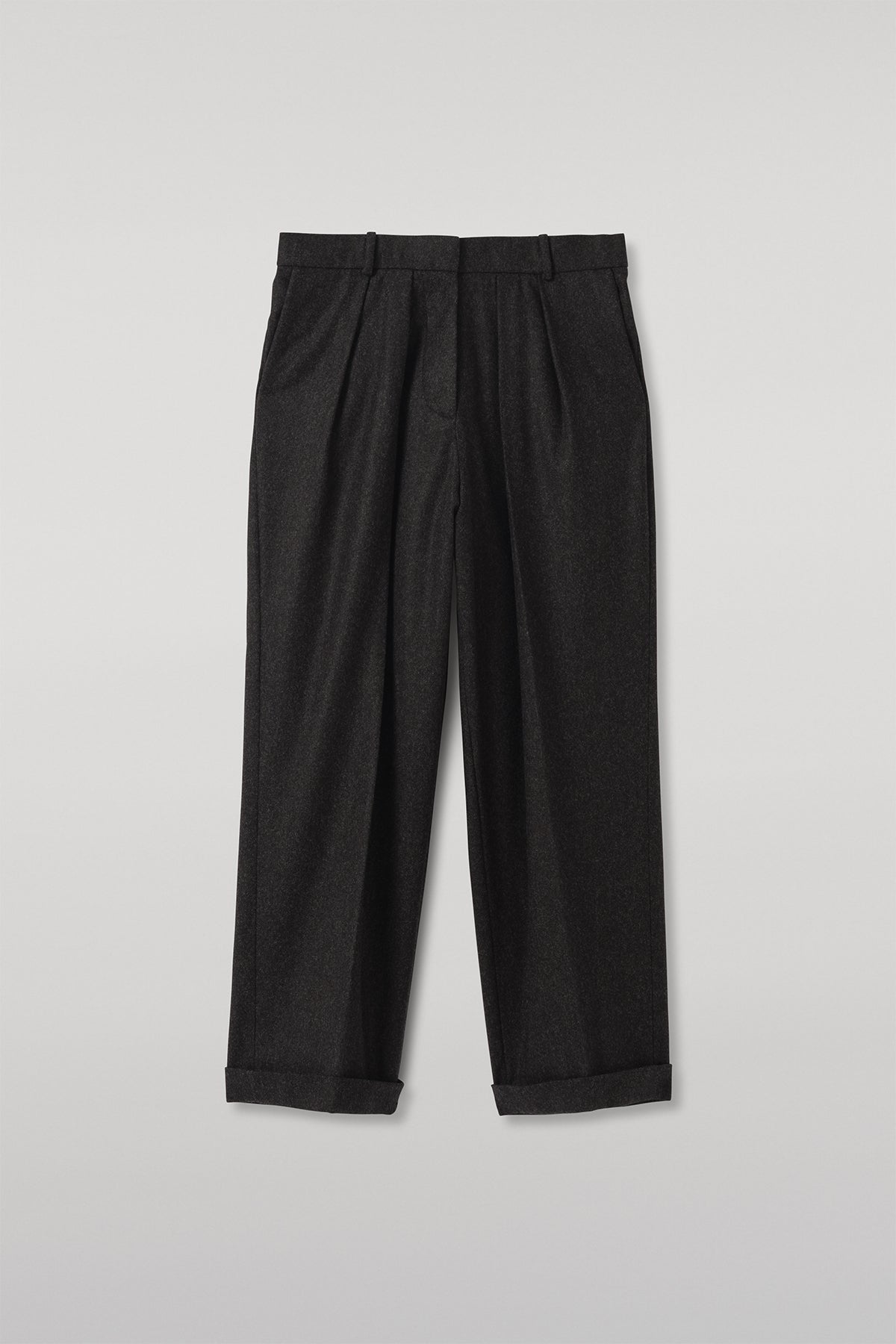 JOHNSTONS OF ELGIN WOMENS MACARA WOOL CM PLEATED TROUSERS 90% WOOL, 10% CASHMERE TB000858RU7882