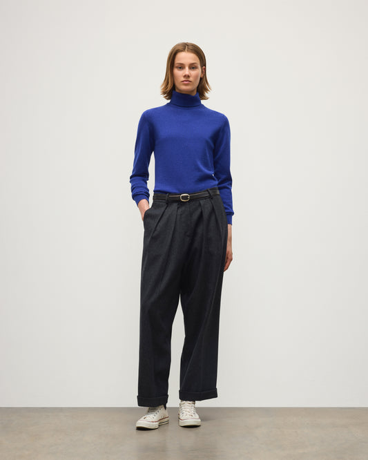 JOHNSTONS OF ELGIN WOMENS MACARA WOOL CM PLEATED TROUSERS 90% WOOL, 10% CASHMERE TB000858RU7882