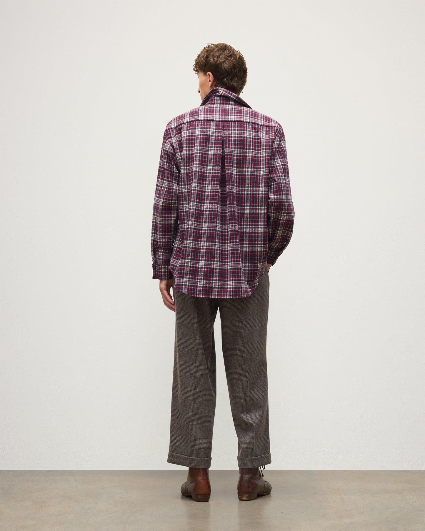JOHNSTONS OF ELGIN MENS CAPERCAILLIE WOOL CM OVERSHIRT 90% WOOL, 10% CASHMERE TB000859RU7842