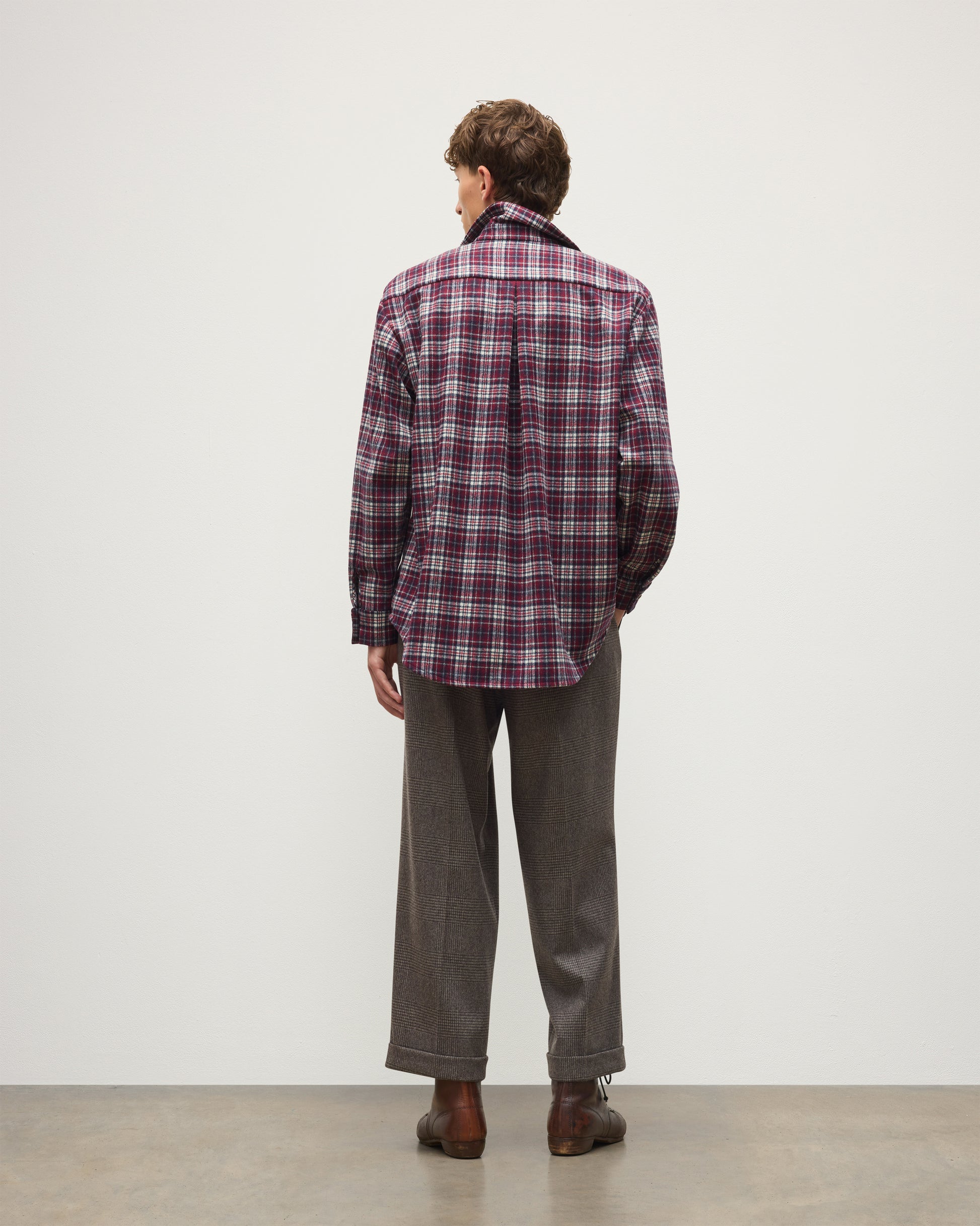 JOHNSTONS OF ELGIN MENS CAPERCAILLIE WOOL CM OVERSHIRT 90% WOOL, 10% CASHMERE TB000859RU7842