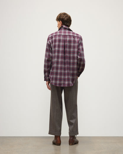 JOHNSTONS OF ELGIN MENS CAPERCAILLIE WOOL CM OVERSHIRT 90% WOOL, 10% CASHMERE TB000859RU7842
