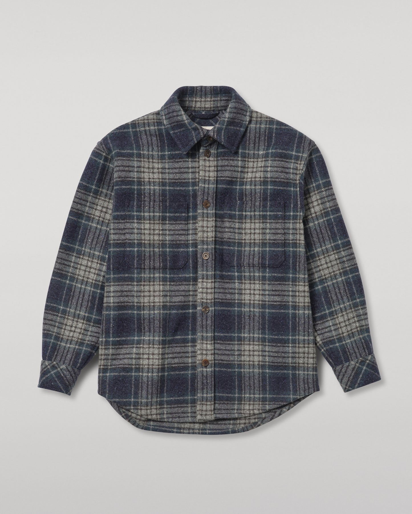 JOHNSTONS OF ELGIN MENS ATHOLL CASHMERE WOOL OVERSHIRT 50% CASHMERE, 50% WOOL TB000860RU7857