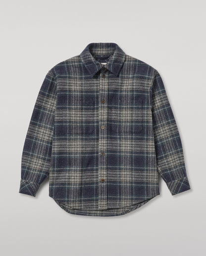 JOHNSTONS OF ELGIN MENS ATHOLL CASHMERE WOOL OVERSHIRT 50% CASHMERE, 50% WOOL TB000860RU7857