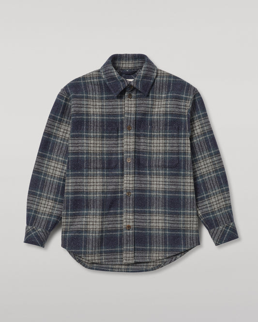JOHNSTONS OF ELGIN MENS ATHOLL CASHMERE WOOL OVERSHIRT 50% CASHMERE, 50% WOOL TB000860RU7857