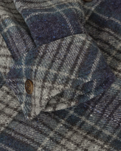 JOHNSTONS OF ELGIN MENS ATHOLL CASHMERE WOOL OVERSHIRT 50% CASHMERE, 50% WOOL TB000860RU7857