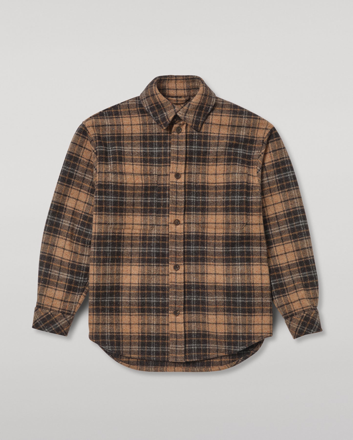 JOHNSTONS OF ELGIN MENS ATHOLL CASHMERE WOOL OVERSHIRT 50% CASHMERE, 50% WOOL TB000860RU7858