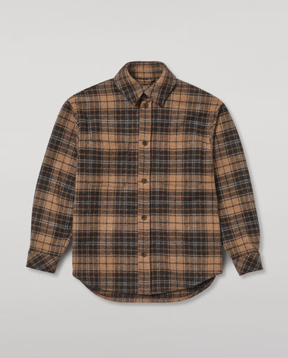 JOHNSTONS OF ELGIN MENS ATHOLL CASHMERE WOOL OVERSHIRT 50% CASHMERE, 50% WOOL TB000860RU7858