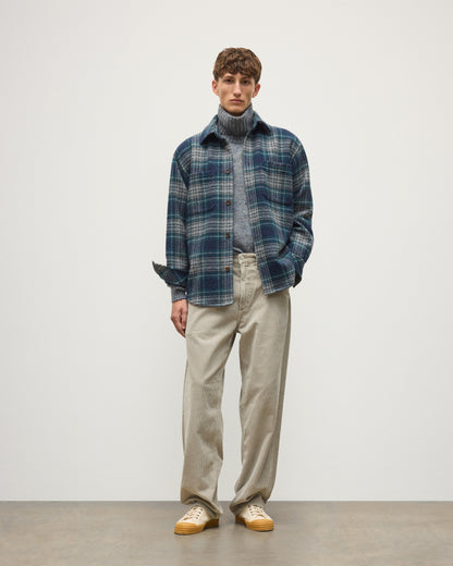 JOHNSTONS OF ELGIN MENS ATHOLL CASHMERE WOOL OVERSHIRT 50% CASHMERE, 50% WOOL TB000860RU7857