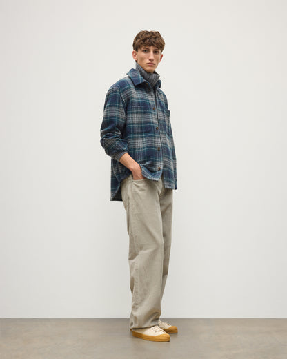 JOHNSTONS OF ELGIN MENS ATHOLL CASHMERE WOOL OVERSHIRT 50% CASHMERE, 50% WOOL TB000860RU7857