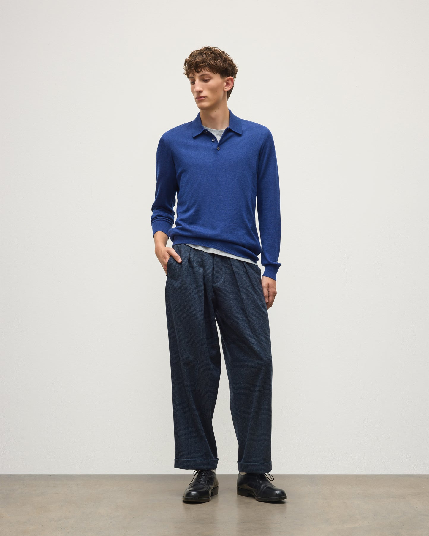 JOHNSTONS OF ELGIN MENS TRAQUAIR CASHMERE TROUSERS 90% WOOL, 10% CASHMERE TB000862RU7850