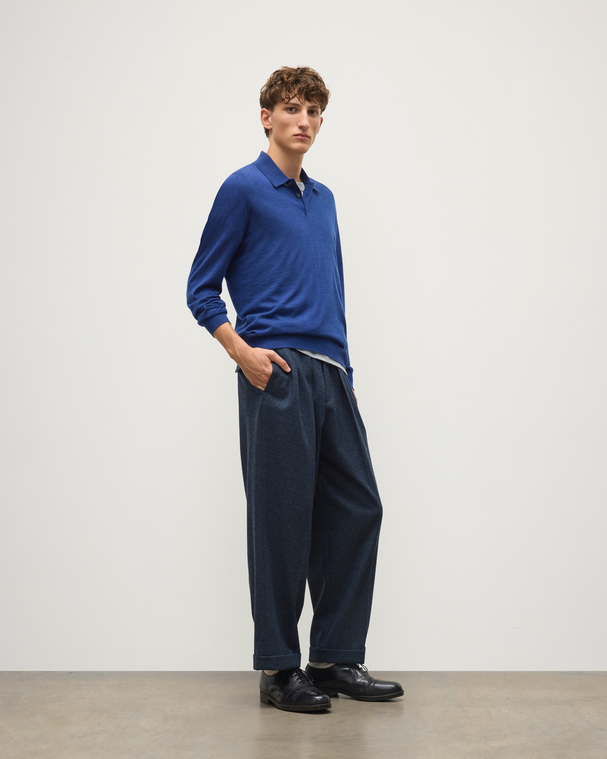 JOHNSTONS OF ELGIN MENS TRAQUAIR CASHMERE TROUSERS 90% WOOL, 10% CASHMERE TB000862RU7850