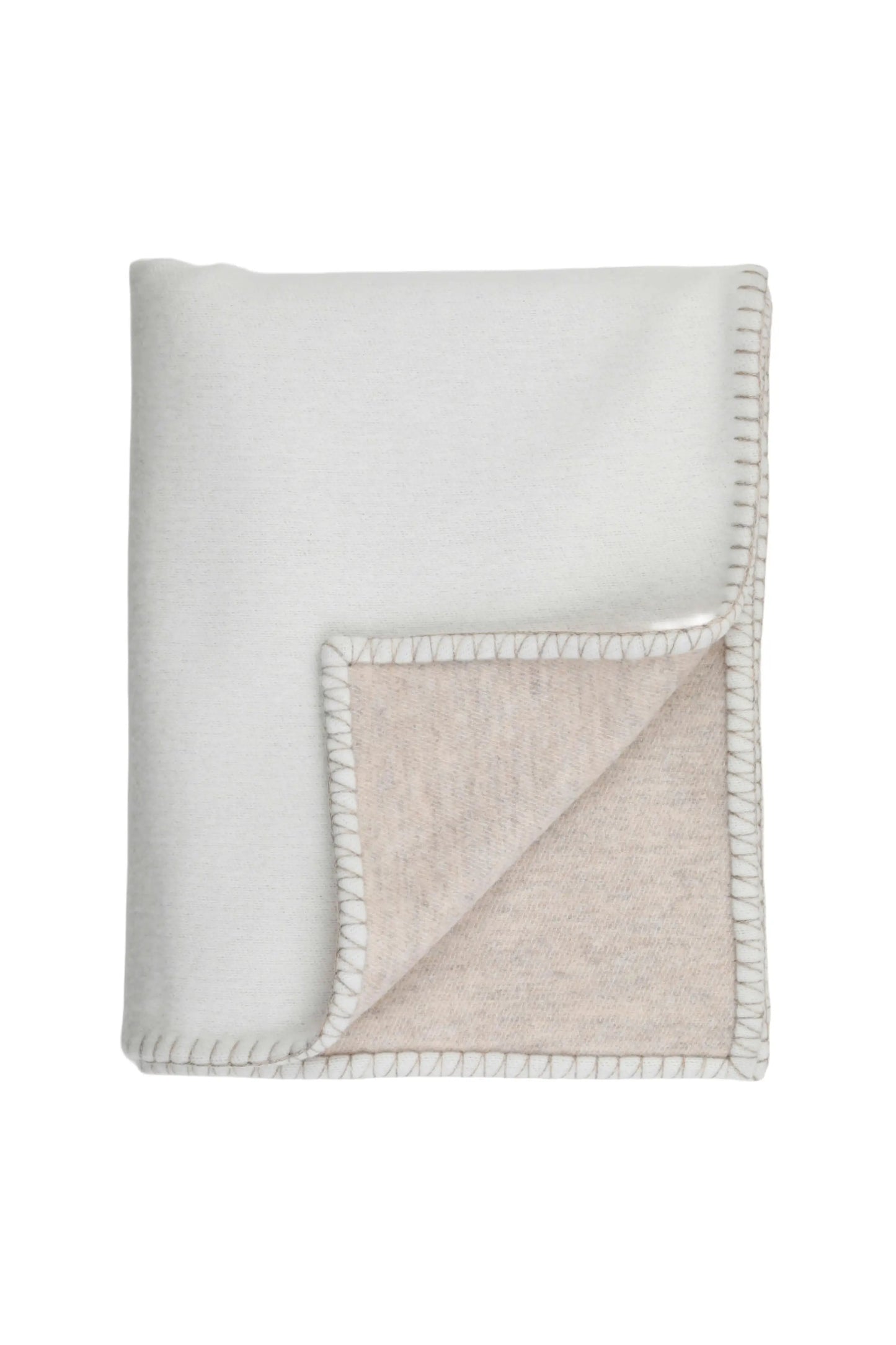 Johnstons of Elgin Reversible Blanket Stitched Throw TB000500RU6634ONE