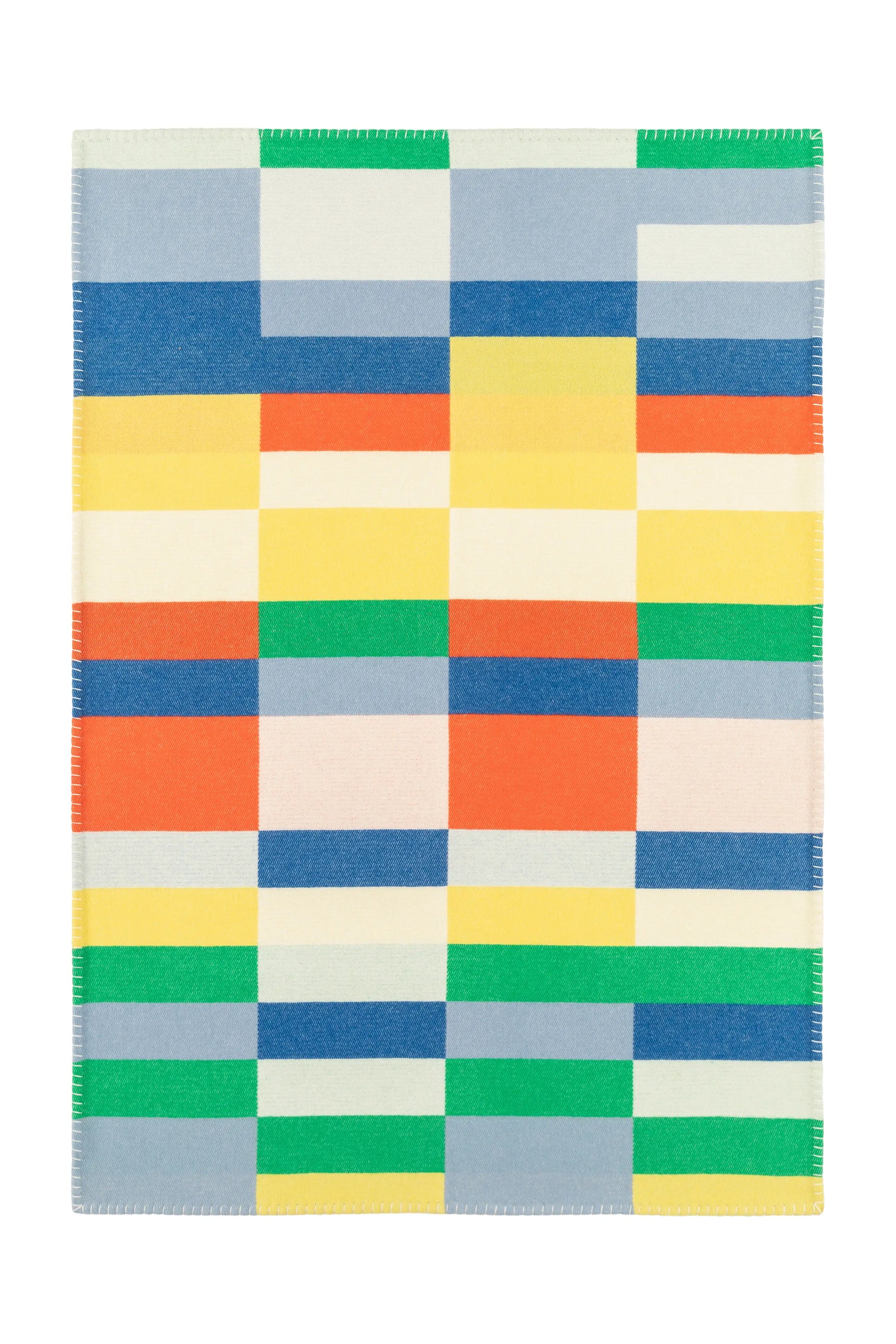 2025 Johnstons of Elgin Interiors Collection  Block Stripe' Children's Blanket  flat on a white background  TB000582RU7439ONE