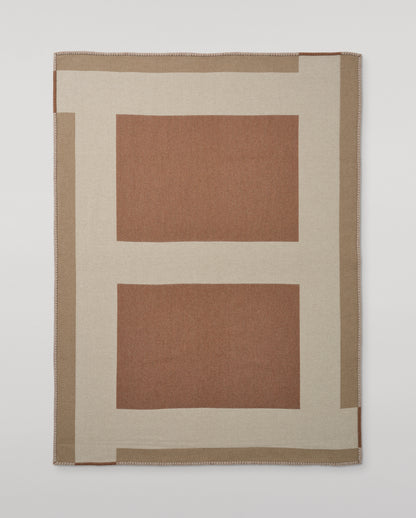 Johnstons of Elgin Geometric Throw in 66% Wool 34% Cashmere, in Contemporary Neutral, Brown and Beige, TB000847RU7764ONE
