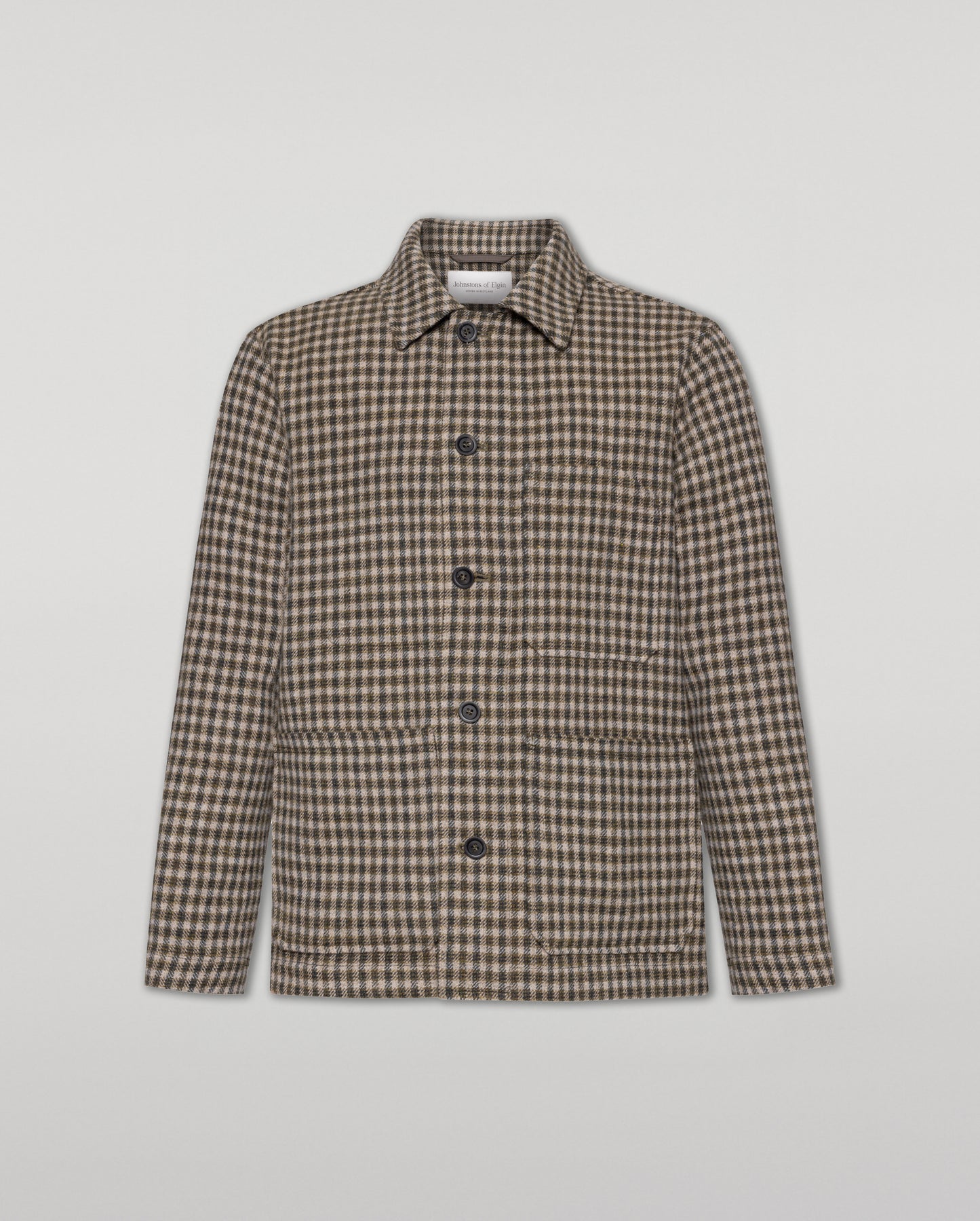 Johnstons of Elgin AW24 Men's Tailoring Green Gunclub Weavers Jacket TD000429RU7569