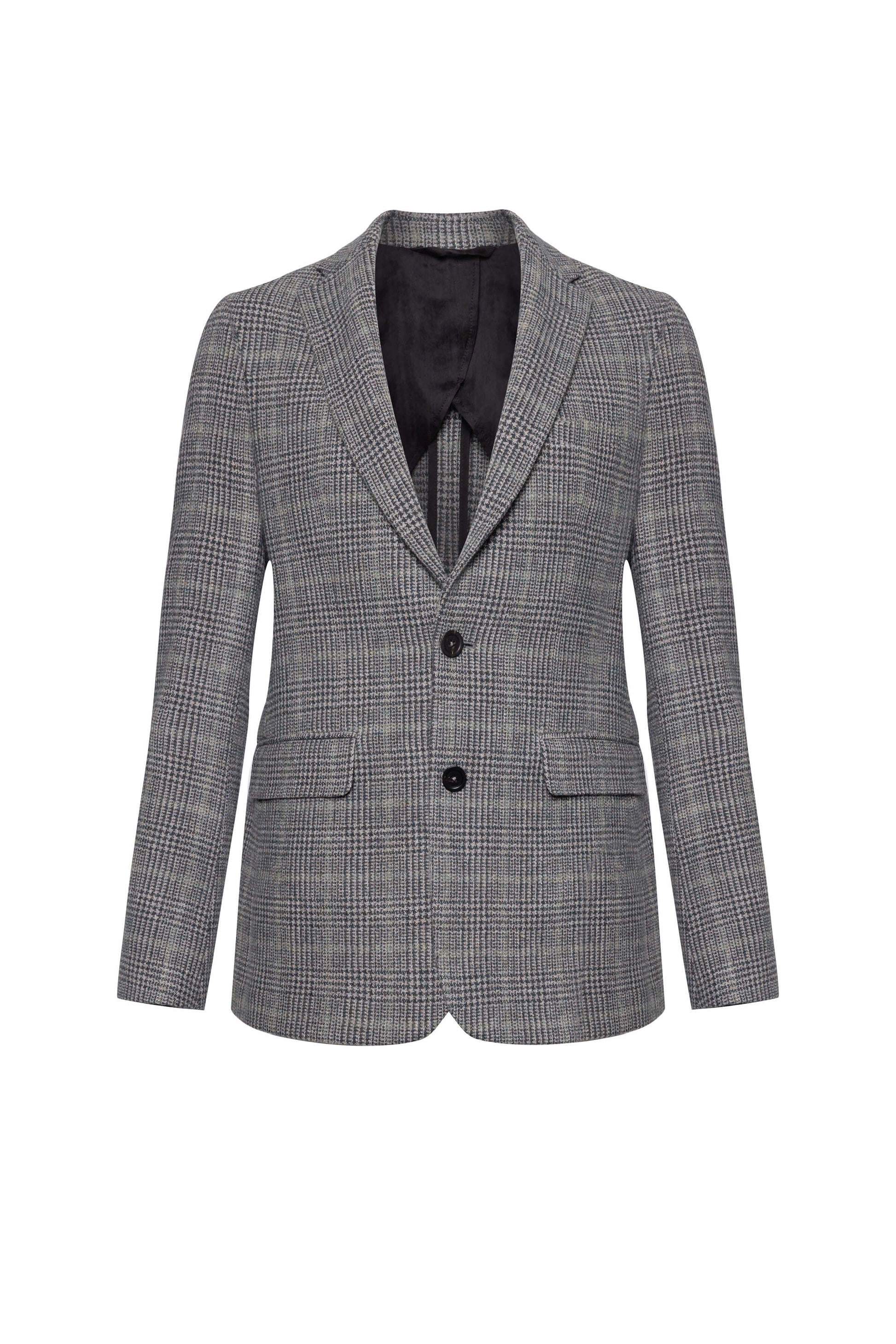 Johnstons of Elgin AW24 Men's Tailoring Grey Glen Check Grey Glencheck Tweed Jacket TD000430RU7470