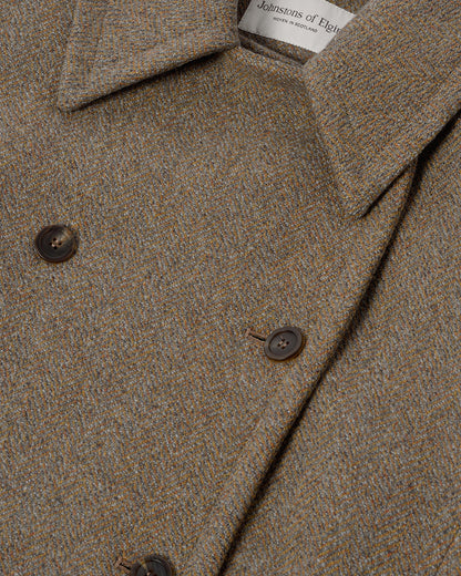 Johnstons of Elgin Women's Tailoring Partridge Tweed Herringbone The Great Coat TD000438RU7671