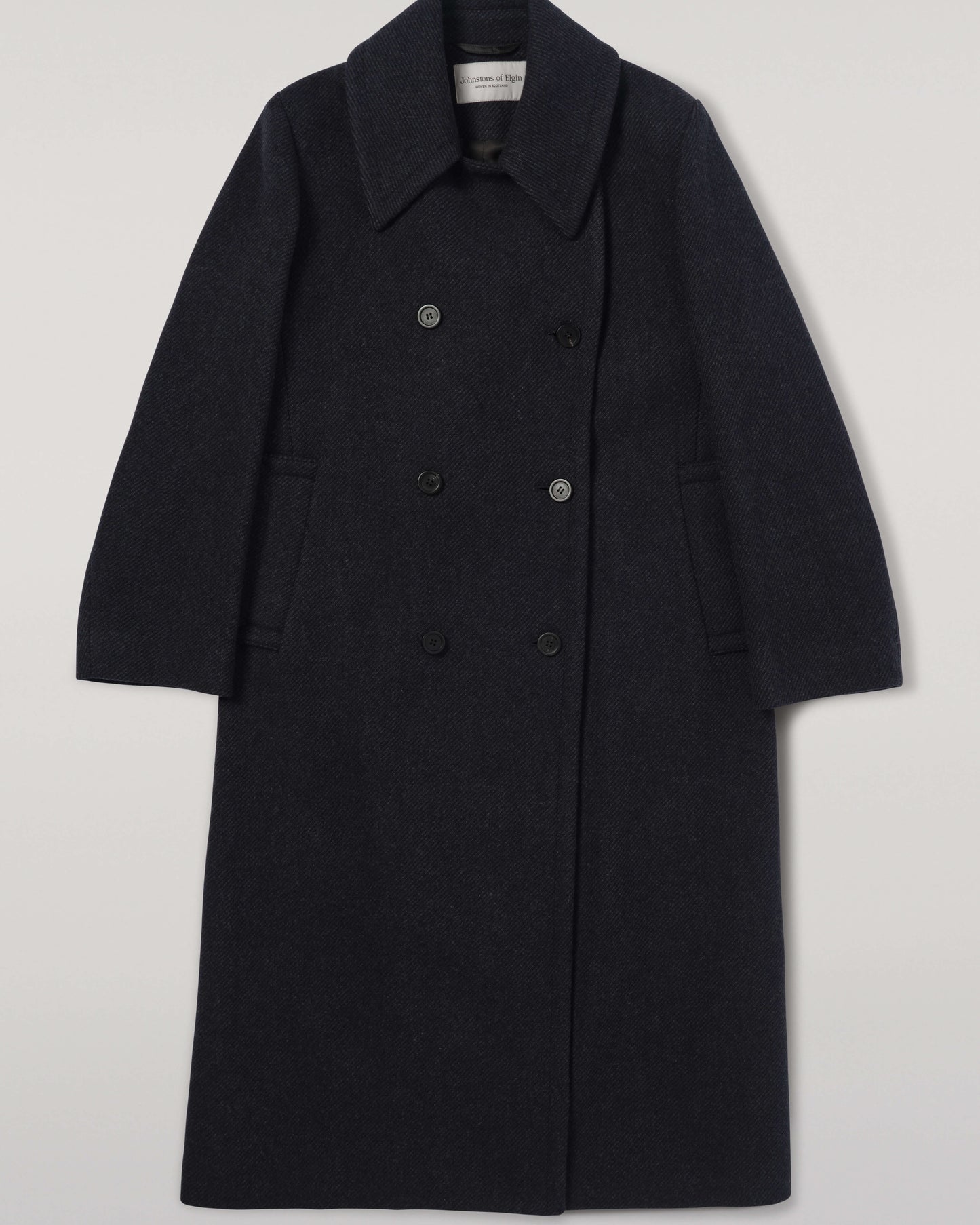 Johnstons of Elgin AW25 Women's Tailoring Bottle Dark Twill The Great Coat TD000438RU7672