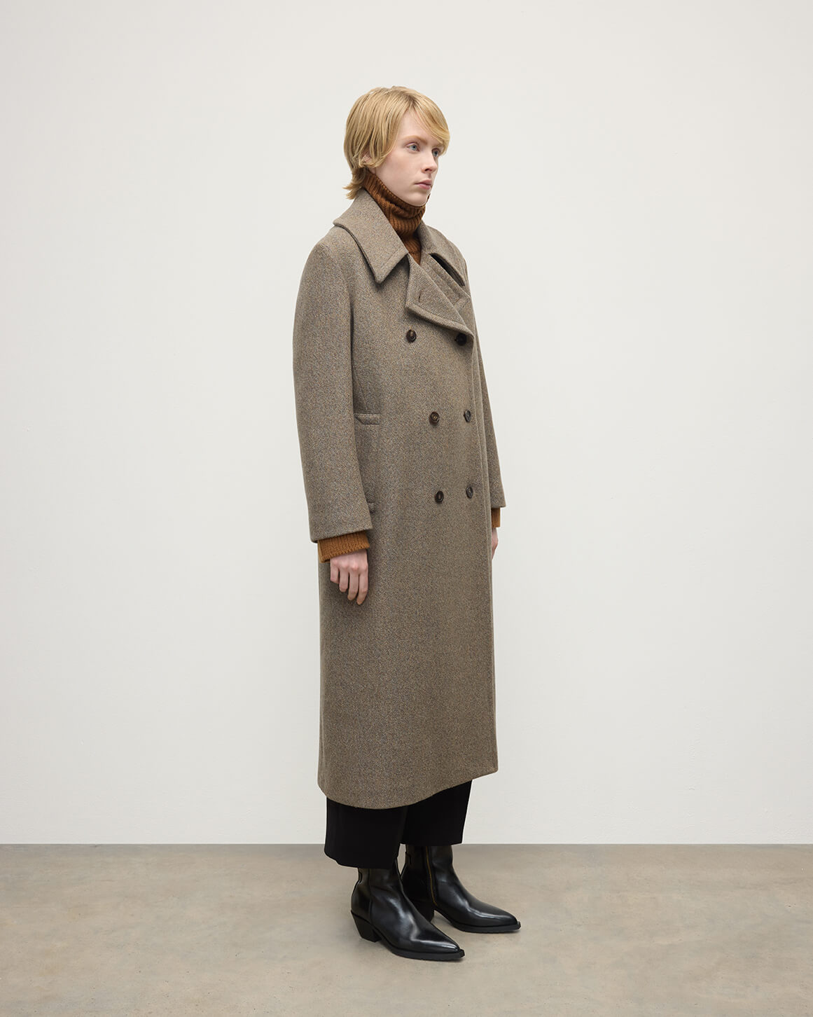 Partridge Tweed Herringbone Women's The Great Coat | Women's Coats