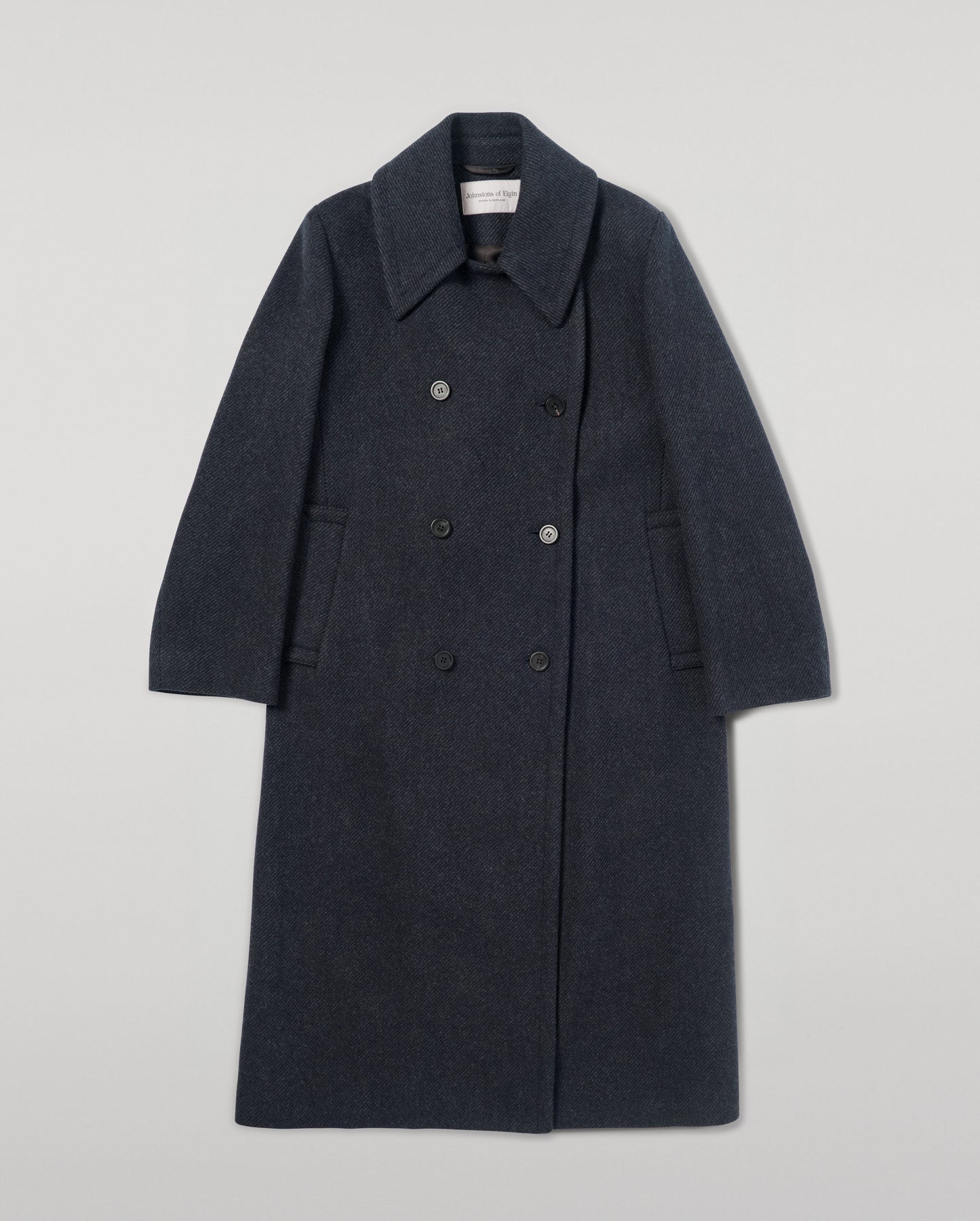 Johnstons of Elgin Women's Tailoring Bottle Dark Twill The Great Coat TD000438RU7672