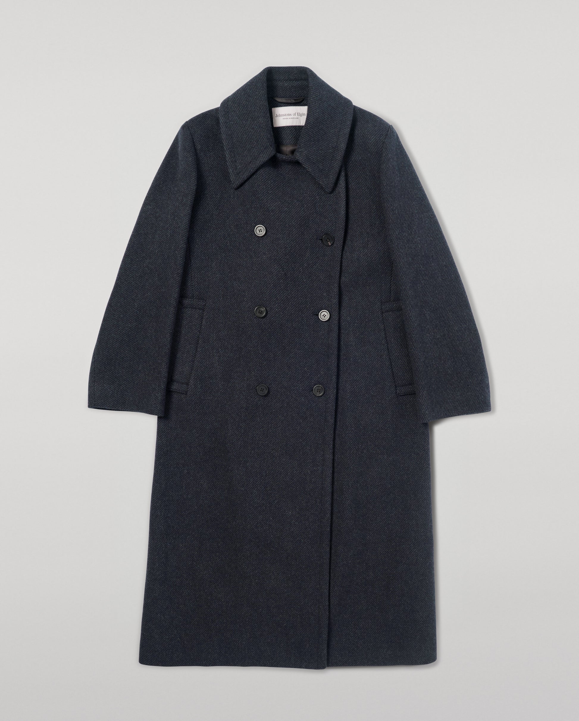 Johnstons of Elgin Women's Tailoring Bottle Dark Twill The Great Coat TD000438RU7672