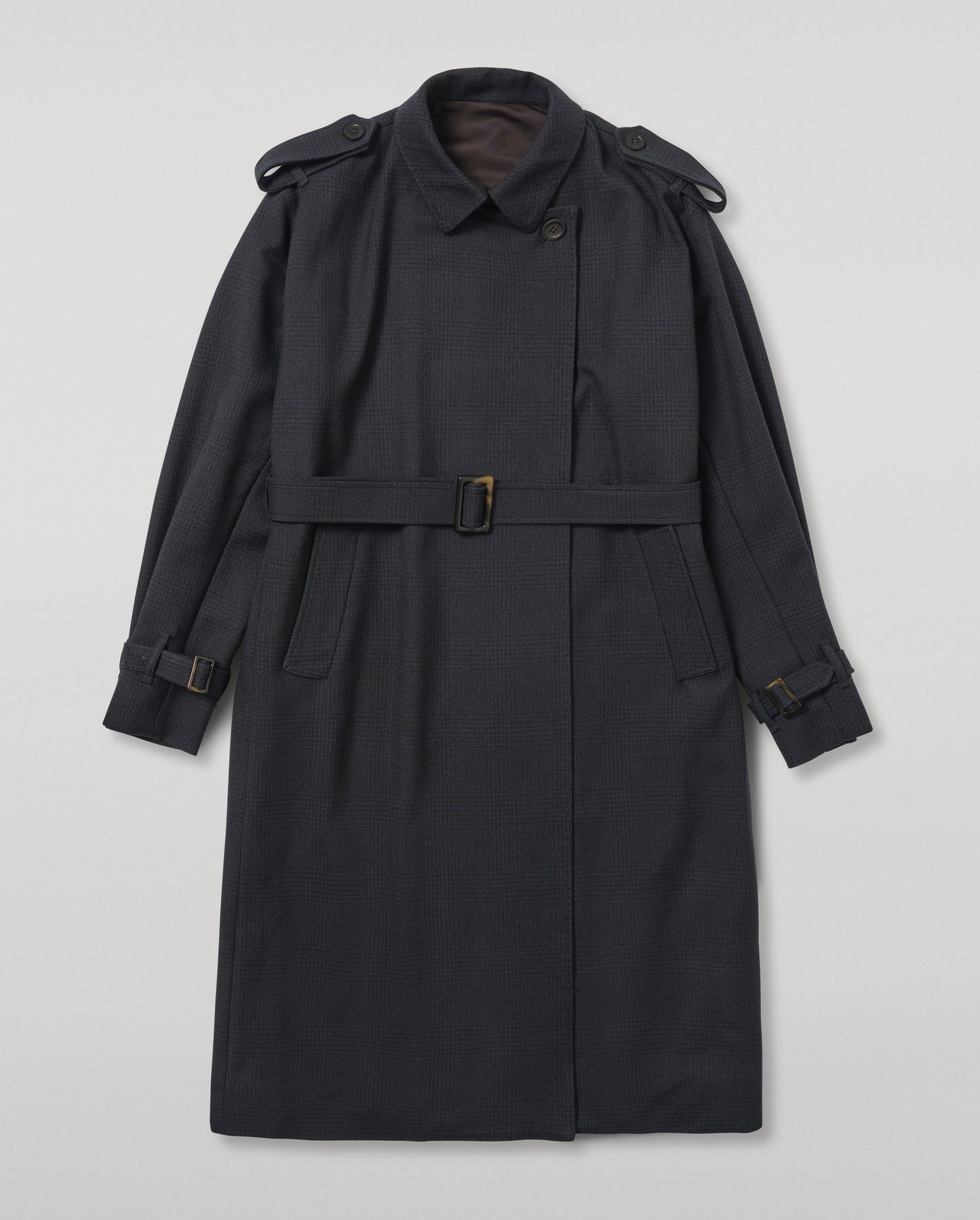 JOHNSTONS OF ELGIN WOMENS THREAVE WOOL TRENCH COAT 100% WOOL TD000525RU7840