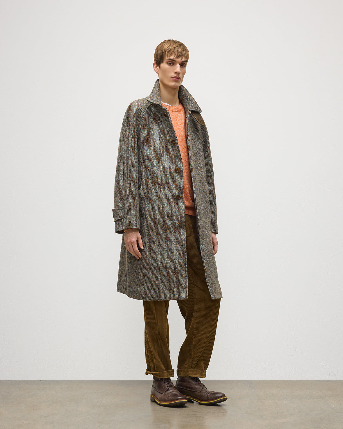 JOHNSTONS OF ELGIN MENS WOOL BALMACCAN 100% WOOL TD000545RU7856