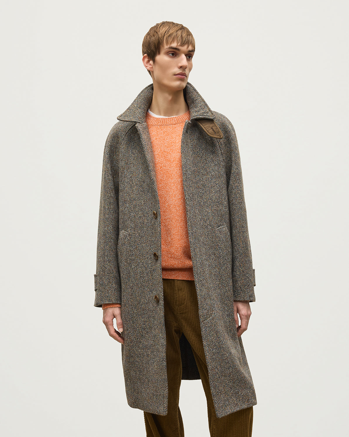 JOHNSTONS OF ELGIN MENS WOOL BALMACCAN 100% WOOL TD000545RU7856