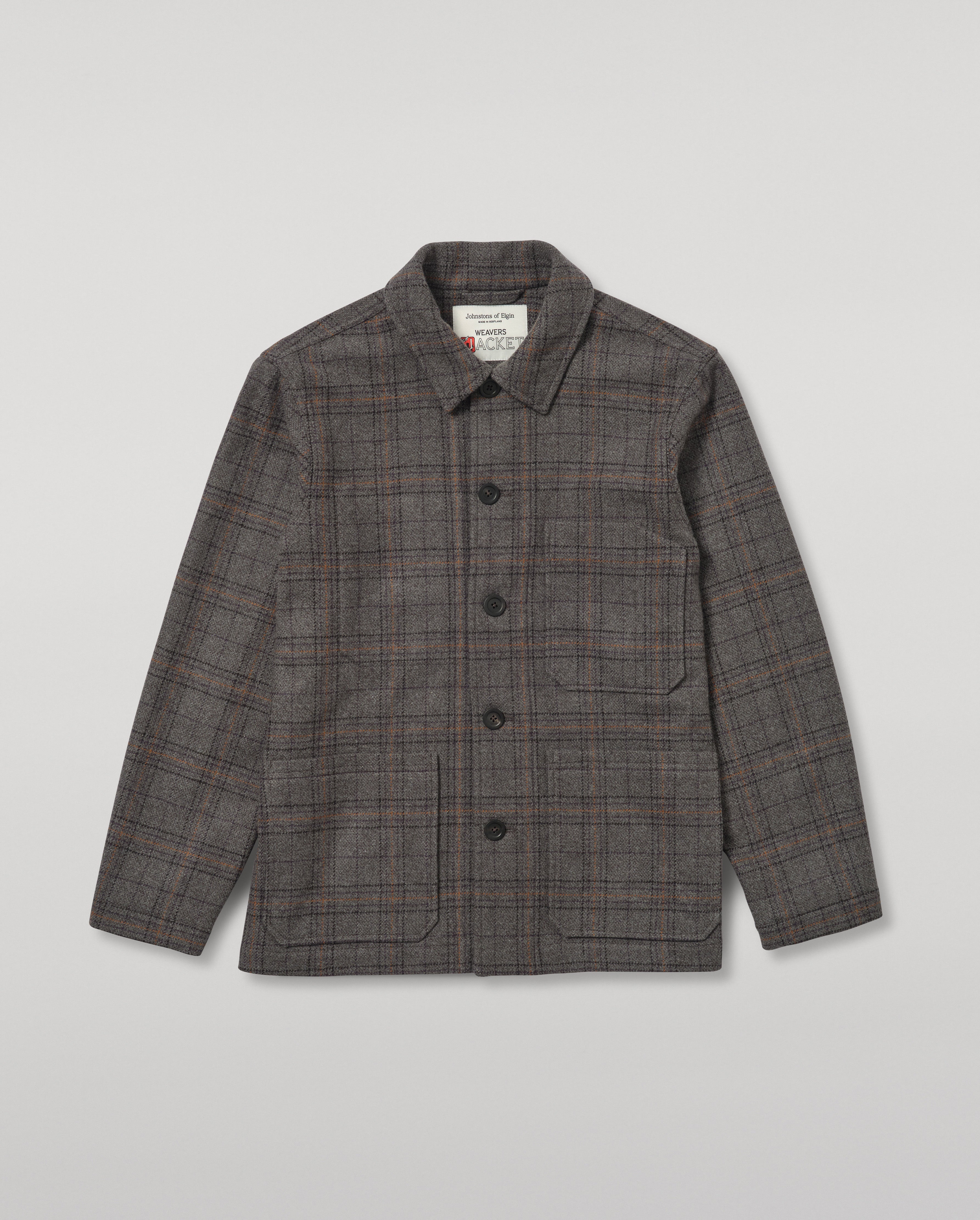 The Weavers Jacket | Grey Tartan | Made in Scotland – Johnstons of