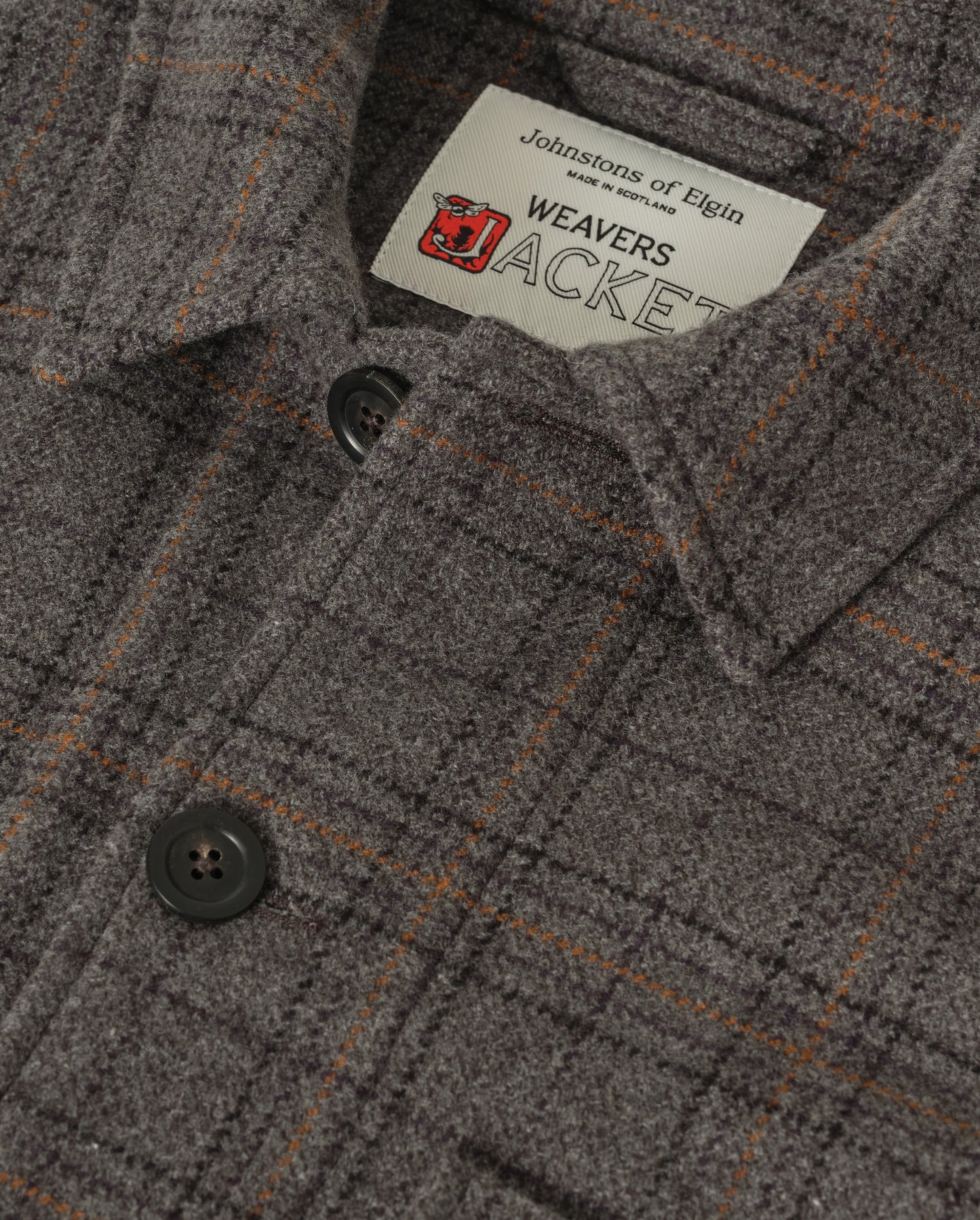 JOHNSTONS OF ELGIN MENS WOOL WEAVERS JACKET 100% WOOL TD000546RU7862