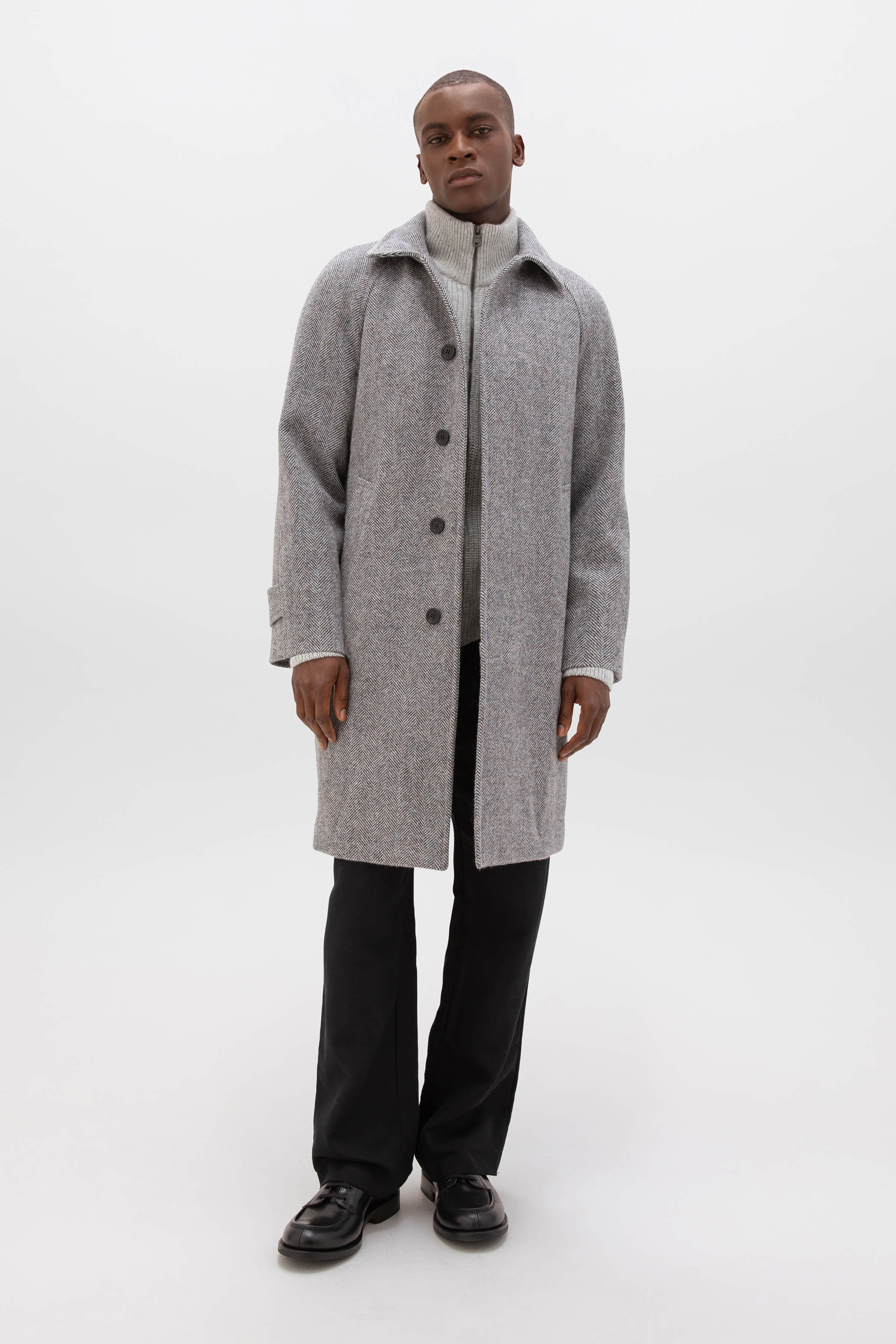 Storm Balmacaan Men's Wool Coat
