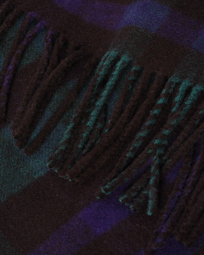 Johnstons of Elgin AW25 Woven Accessories Black Reversible Black Wool Check Cape TDC00476RU7664ONE