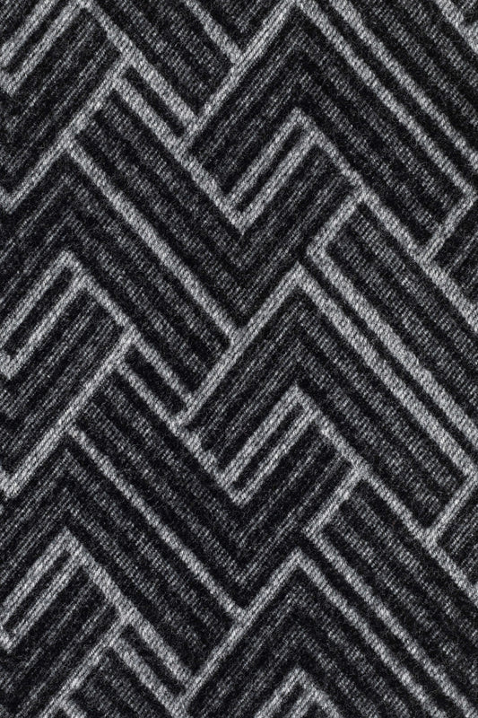 Tempo Chevron Lambswool Fabric in Ebony CD000542 UD378111