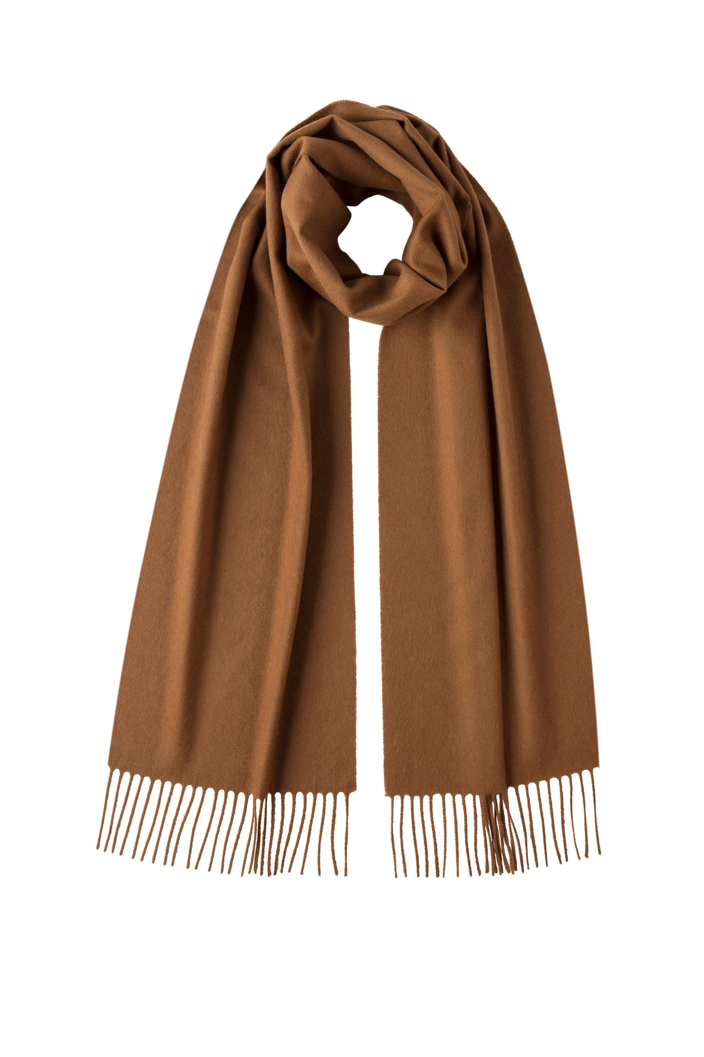 Johnstons of Elgin Pure Vicuña Wide Scarf on a white background TR0000170090