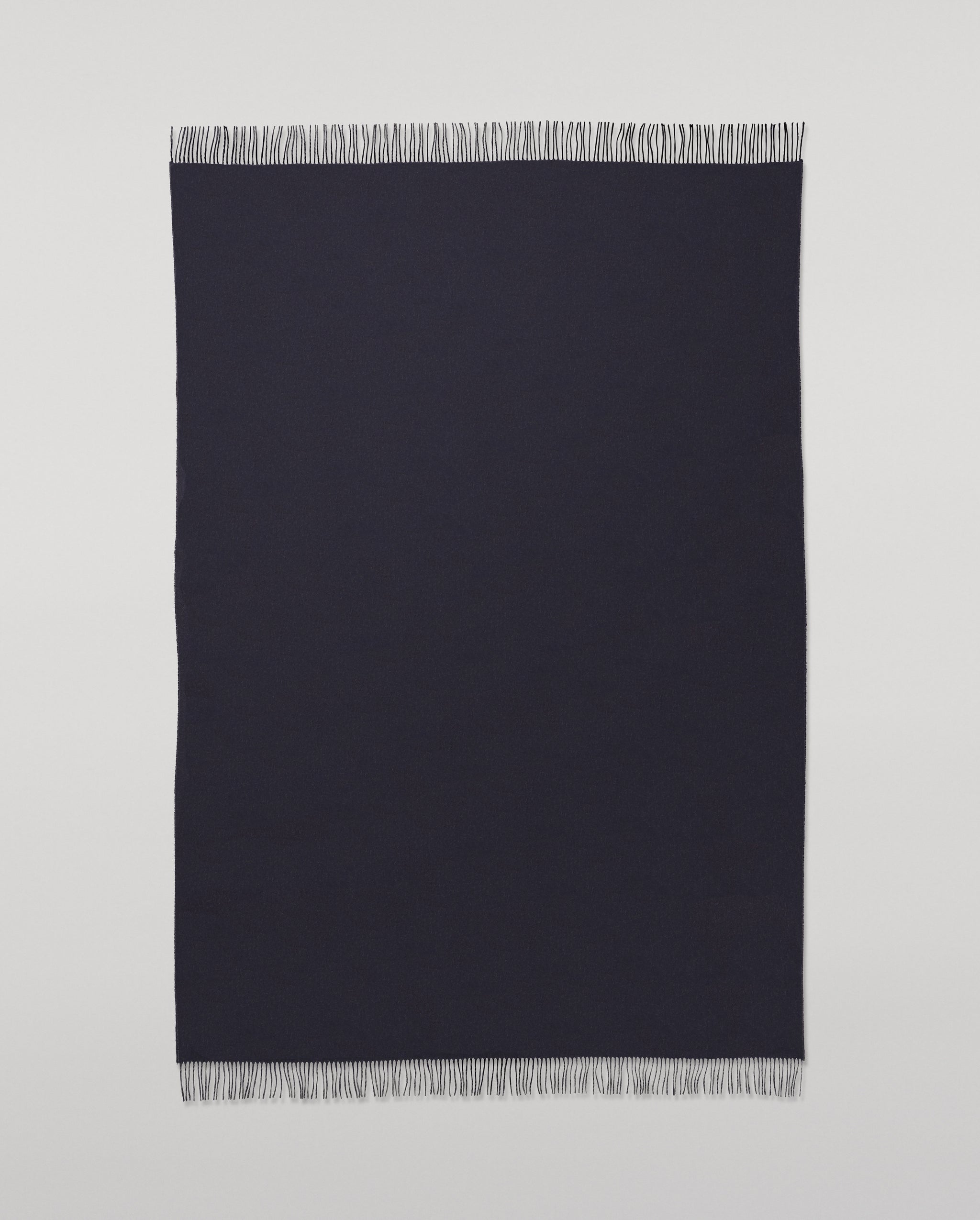 Reversible Navy & Light Grey Cashmere Throw