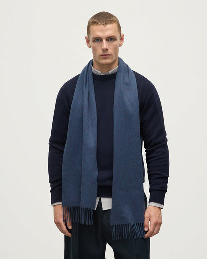 Johnstons of Elgin AW25 Woven Accessories Heather Navy Heather Navy Cashmere Scarf WA000016HD7311ONE
