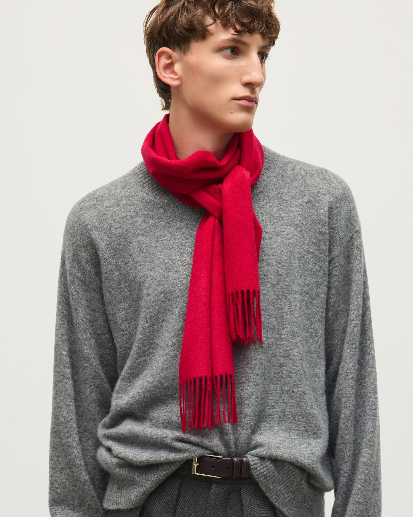 JOHNSTONS OF ELGIN CLASSIC CASHMERE SCARF RED 100% CASHMERE WA000016SE7461ONE