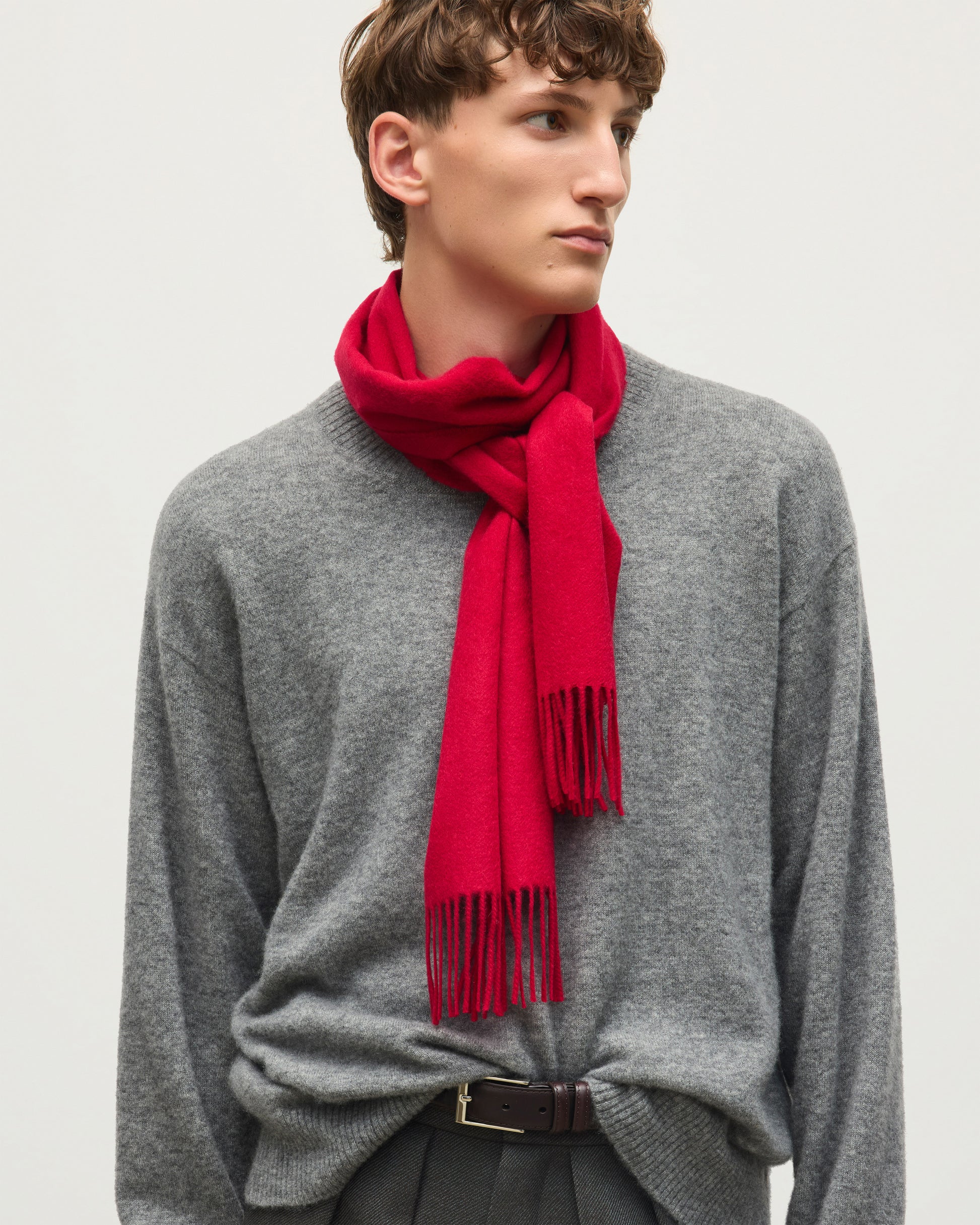 JOHNSTONS OF ELGIN CLASSIC CASHMERE SCARF RED 100% CASHMERE WA000016SE7461ONE