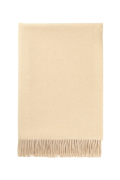 Johnstons of Elgin 2024 Blanket Collection Blonde Plain Cashmere Throw WA000055HB0167ONE