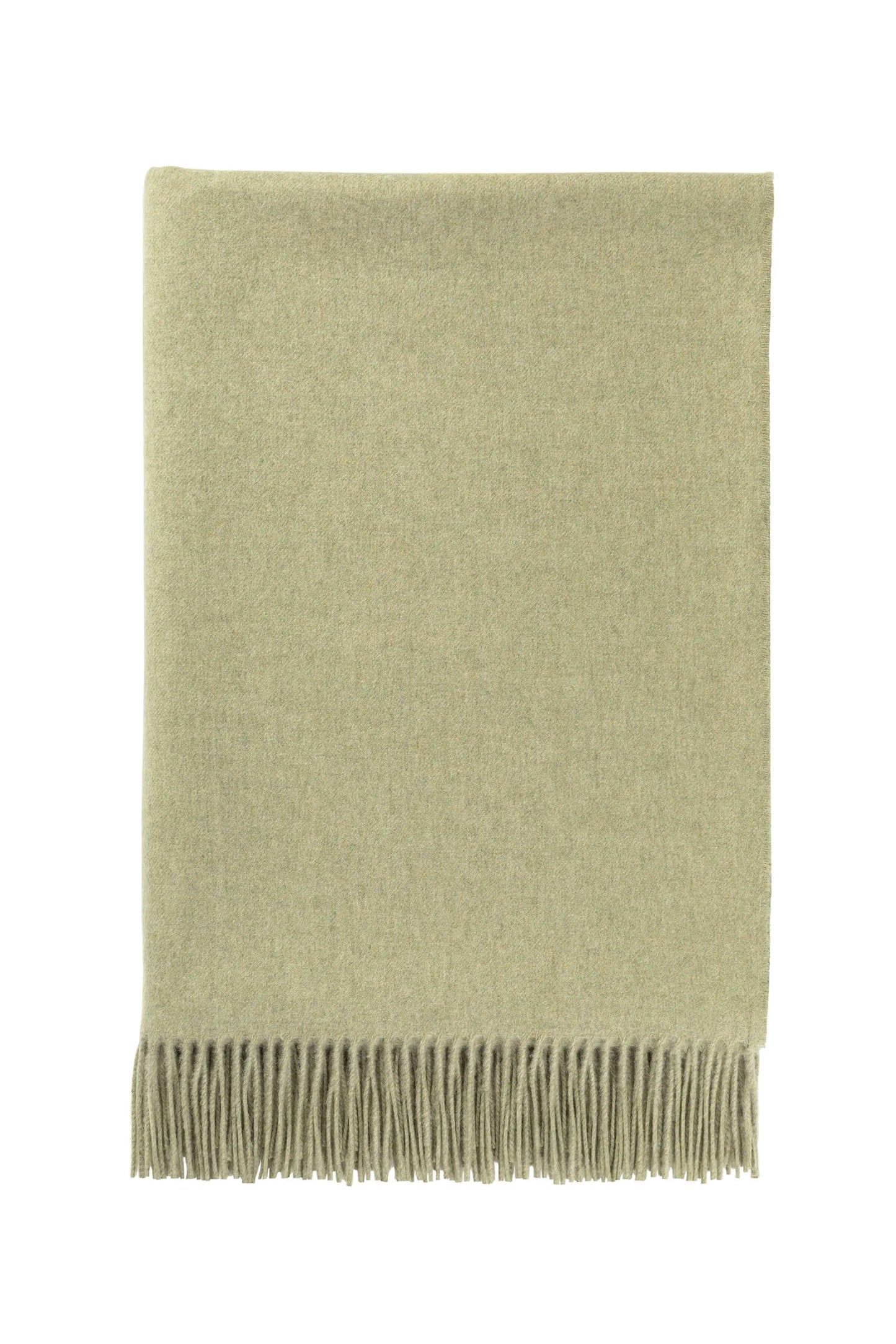 Johnstons of Elgin 2024 Blanket Collection Fern Plain Cashmere Throw on a white background WA000055HC4274ONE