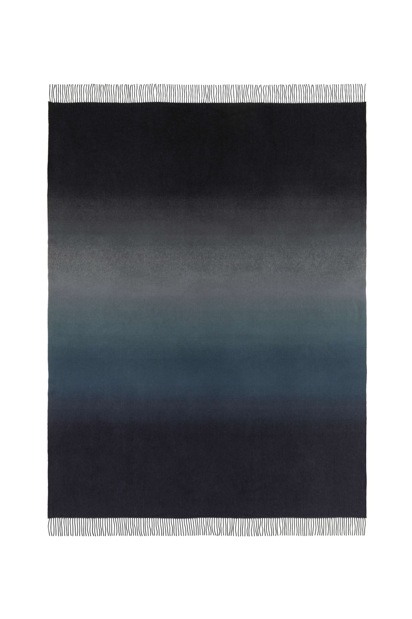 Johnstons of Elgin 2024 Blanket Collection Black & Navy Ombré Cashmere Throw WA000055RU7302ONE