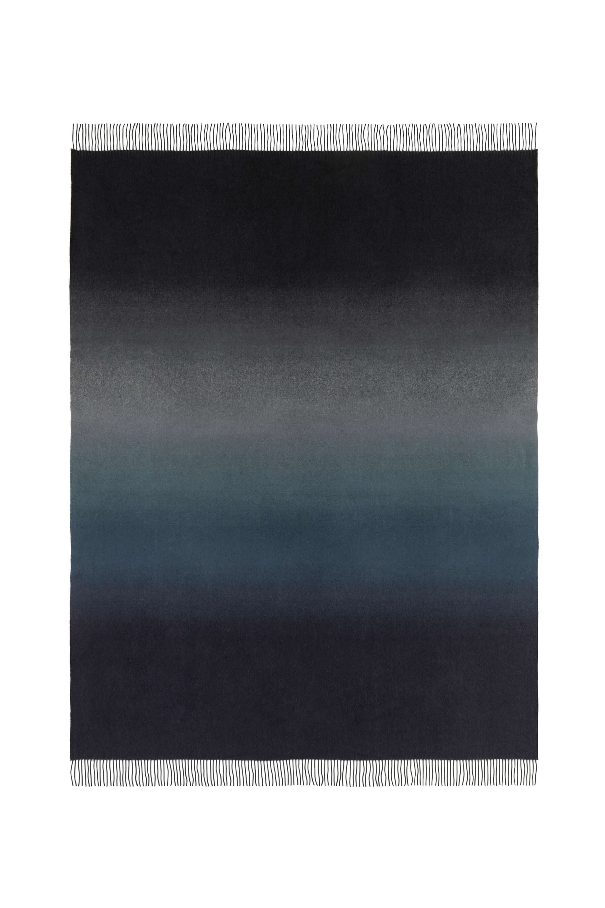 Johnstons of Elgin 2024 Blanket Collection Black & Navy Ombré Cashmere Throw WA000055RU7302ONE