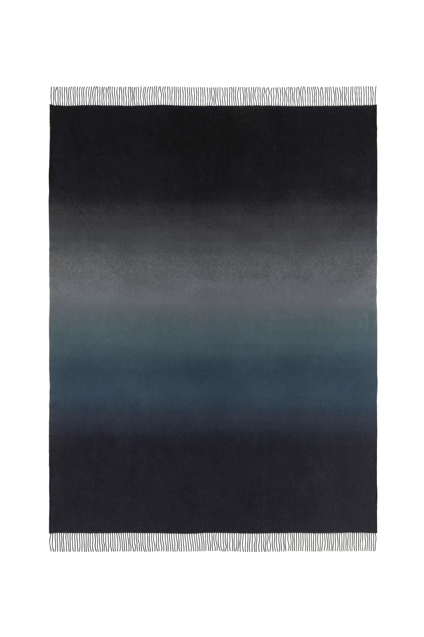 2025 Johnstons of Elgin Interiors Collection Seascape & Navy Ombré Cashmere Throw on a white background  WA000055RU7686ONE